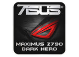 ASUS ROG MAXIMUS Z790 DARK HERO Motherboard 1"x1" Chrome Effect Domed Case Badge / Sticker Logo