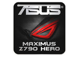 ASUS ROG MAXIMUS Z790 HERO Motherboard 1"x1" Chrome Effect Domed Case Badge / Sticker Logo