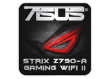 ASUS ROG STRIX Z790-A GAMING WIFI II Motherboard 1"x1" Chrome Effect Domed Case Badge / Sticker Logo