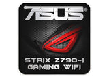 ASUS ROG STRIX Z790-I GAMING WIFI Motherboard 1"x1" Chrome Effect Domed Case Badge / Sticker Logo