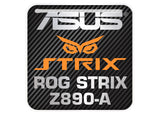 ASUS ROG STRIX Z890-A Motherboard 1"x1" Chrome Effect Domed Case Badge / Sticker Logo