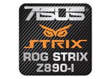 ASUS ROG STRIX Z890-I Motherboard 1"x1" Chrome Effect Domed Case Badge / Sticker Logo