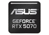 Asus GeForce RTX 5070 1"x1" Chrome Effect Domed Case Badge / Sticker Logo