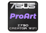 ASUS PROART Z790-CREATOR WIFI Motherboard 1"x1" Chrome Effect Domed Case Badge / Sticker Logo