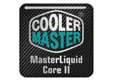 Cooler Master MasterLiquid 240 Core II Liquid Cooling 1"x1" Chrome Effect Domed Case Badge / Sticker Logo