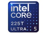 Intel Core Ultra 5 225T 1"x1" Chrome Effect Domed Case Badge / Sticker Logo