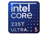Intel Core Ultra 5 235T 1"x1" Chrome Effect Domed Case Badge / Sticker Logo