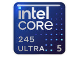 Intel Core Ultra 5 245 1"x1" Chrome Effect Domed Case Badge / Sticker Logo