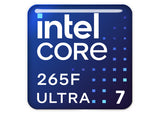 Intel Core Ultra 7 265F 1"x1" Chrome Effect Domed Case Badge / Sticker Logo