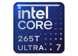 Intel Core Ultra 7 265T 1"x1" Chrome Effect Domed Case Badge / Sticker Logo