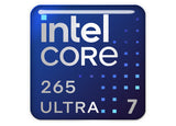 Intel Core Ultra 7 265 1"x1" Chrome Effect Domed Case Badge / Sticker Logo