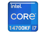 Intel Core i7 14700KF 1"x1" Chrome Effect Domed Case Badge / Sticker Logo
