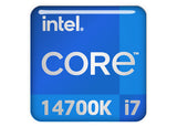 Intel Core i7 14700K 1"x1" Chrome Effect Domed Case Badge / Sticker Logo