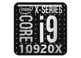 Intel Core i9 10920X 1"x1" Chrome Effect Domed Case Badge / Sticker Logo