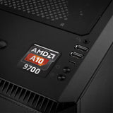 AMD A10 9700 1"x1" Badge de boîtier bombé effet chromé / Logo autocollant