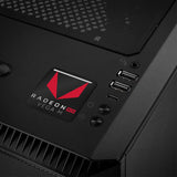 AMD Radeon RX VEGA M 1"x1" Badge de boîtier bombé effet chromé / Logo autocollant