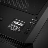 ASUS GeForce RTX 4070 Ti SUPER 1"x1" Chrome Effect Domed Case Badge / Sticker Logo