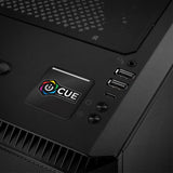 Corsair iCue Liquid Cooling 1"x1" Chrome Effect Domed Case Badge / Sticker Logo