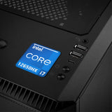 Intel Core i7 12650HX 1"x1" Chrome Effect Domed Case Badge / Sticker Logo