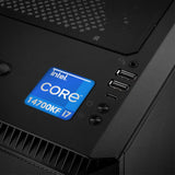 Intel Core i7 14700KF 1"x1" Chrome Effect Domed Case Badge / Sticker Logo