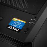 Intel Core i7 5550U 1"x1" Chrome Effect Domed Case Badge / Sticker Logo