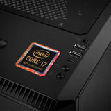 Intel Core i7 8086K x86 40th Anniversary 1"x1" Chrome Effect Domed Case Badge / Sticker Logo