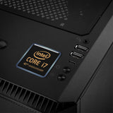 Intel Core i7 8086K x86 40th Anniversary Black 1"x1" Chrome Effect Domed Case Badge / Sticker Logo