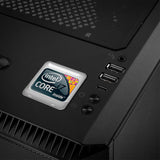 Intel Core i7 Extreme inside Design #1 1"x1" Chrome Effect Domed Case Badge / Sticker Logo