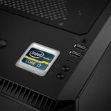 Intel Core i7 Extreme inside Design #2 1"x1" Chrome Effect Domed Case Badge / Sticker Logo