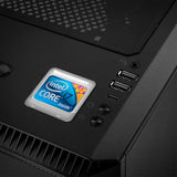 Intel Core i7 inside Design #1 1"x1" Chrome Effect Domed Case Badge / Sticker Logo