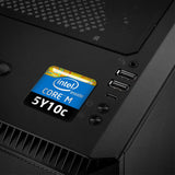 Intel Core M 5Y10c 1"x1" Chrome Effect Domed Case Badge / Sticker Logo