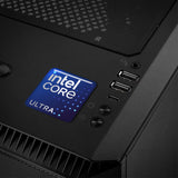 Intel Core Ultra 1"x1" Chrome Effect Domed Case Badge / Sticker Logo