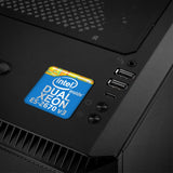 Intel Dual Xeon E5-2670 v3 1"x1" Chrome Effect Domed Case Badge / Sticker Logo