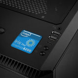 Intel Iris Pro Graphics 6200 1"x1" Chrome Effect Domed Case Badge / Sticker Logo