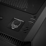 Intel NUC Skull 1"x1" Chrome Effect Domed Case Badge / Sticker Logo