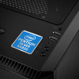 Intel Pentium Silver N5030 1"x1" Chrome Effect Domed Case Badge / Sticker Logo