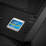 Intel Xeon Inside Design #2 1"x1" Chrome Effect Domed Case Badge / Sticker Logo