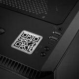 l337 (Leet) in QR 1"x1" Chrome Effect Domed Case Badge / Sticker Logo