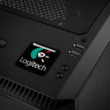 Logitech 1"x1" Badge de boîtier bombé effet chromé / Logo autocollant