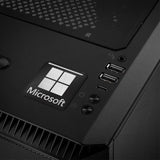 Microsoft 1"x1" Badge de boîtier bombé effet chrome / Logo autocollant
