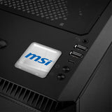 MSI Bleu 1"x1" Chrome Effet Dôme Case Badge / Autocollant Logo