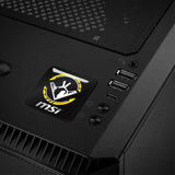 MSI Gaming Hawk 1"x1" Chrome Effet Dôme Case Badge / Autocollant Logo