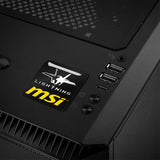 MSI Gaming Lightning 1"x1" Chrome Effet Dôme Case Badge / Autocollant Logo