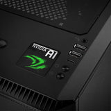 nVidia AI Artificial Intelligence 1"x1" Chrome Effect Domed Case Badge / Sticker Logo