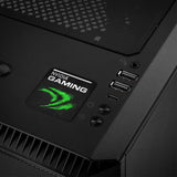 Insignia/logotipo adhesivo de caja abovedada con efecto cromado de 1"x1" para nVidia Gaming