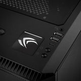 Insignia/logotipo adhesivo de caja abovedada con efecto cromado de 1"x1" negro "Claw" de nVidia
