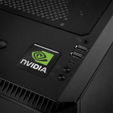 nVidia Logo Design #1 1"x1" Chrome Effect Domed Case Badge / Sticker Logo