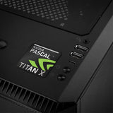 nVidia Pascal Titan X 1"x1" Badge de boîtier bombé effet chromé / Logo autocollant