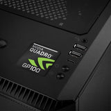 nVidia Quadro GP100 1"x1" Badge de boîtier bombé effet chromé / Logo autocollant
