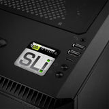 Insignia/logotipo adhesivo de caja abovedada con efecto cromado de 1"x1" para nVidia SLi